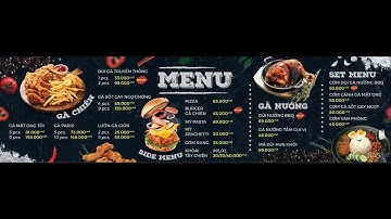 Chia Sẻ File Thiết Kế Menu quán BBQ Chicken Đẹp Tại Yên Bái  | Mẫu Menu Quán ăn Nhà hàng Độc Đáo YB
