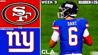 Giants vs. 49ers | Week 9 Simulation | Throwback Uniform Madden 26 PS5 Gameplay
