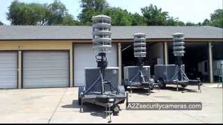 A2Z 360 Acoustic Alert Mobile Command Trailer View plus Mechanical Mast Demo