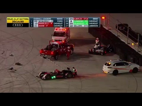 24 Hours of Daytona 2016. DeltaWing crash