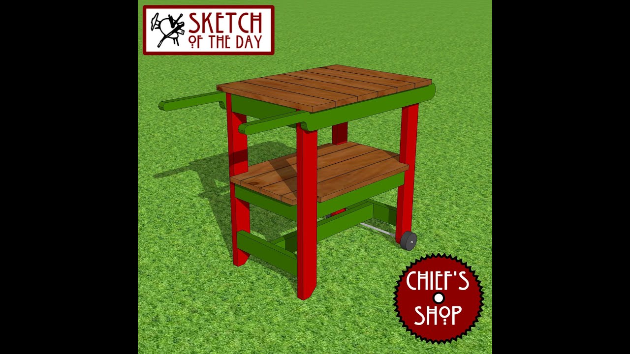 Chief S Shop Sketch Of The Day Portable Potting Bench Youtube