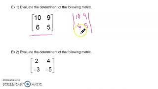 6.5 Evaluate a 2x2 determinant