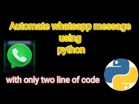 Automate WhatsApp message using python with only two lines of code|code in description|hack whatsapp