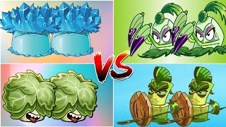 SS Team: Ice shroom vs Headbutter vs Pokra vs Bamboo spartan - PVZ2 MK