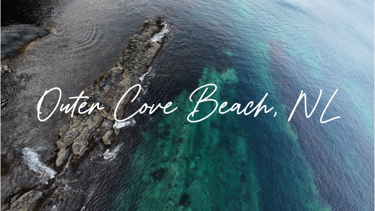 Aerial view of Outer Cove Beach, Newfoundland
