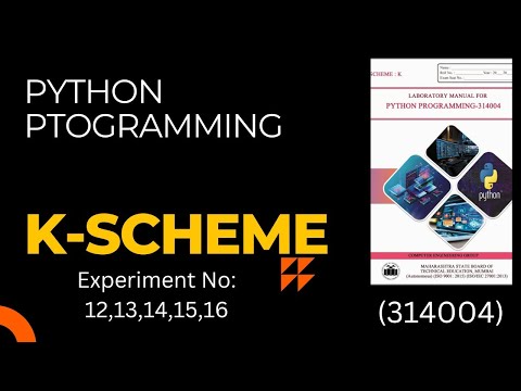 Python programming msbte PRACTICAL No: [12-to-16] manual. (msbte) Python programming manual