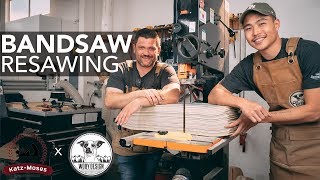 How to Setup aฑd Resaw on the Bandsaw with @WobyDesign