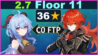 2.7 Floor 11 Diluc Ganyu C0 36 Stars Spiral Abyss Genshin Impact Free To Play