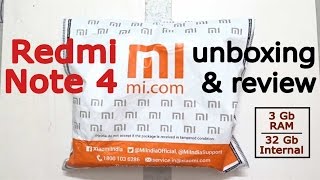Redmi Note 4 Unboxing and Hands-on Review | 3Gb RAM SmartPhone