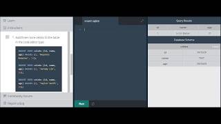 Do you want to learn SQL? Codecademy SQL Tutorial.
