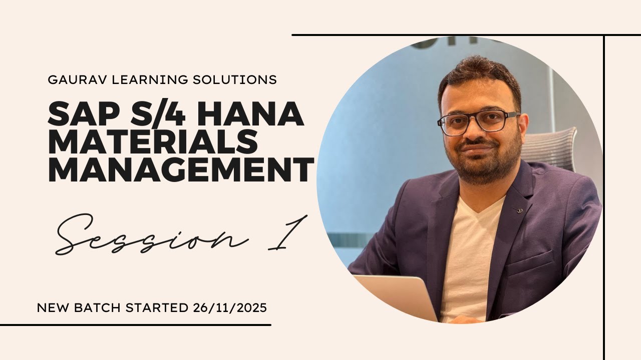 SAP S/4 HANA Beginners Online Course| SAP MM Training (Session 1 ...