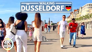 Summer Vibes in Germany! City Walk in Düsseldorf - 4K-HDR Walking Tour with Captions