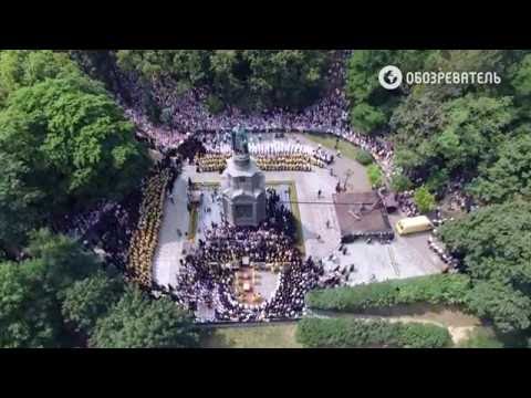 Крестный ход в Киеве 27-07-2016: видео с воздуха
