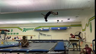 Dryland Trampoline (Cody 205c, Hurdle Driver succession, Front Twisters) Diving Training Session #29