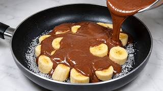❗️Mische Bananen mit Schokolade in der Pfanne! Dieses Dessert macht süchtig!