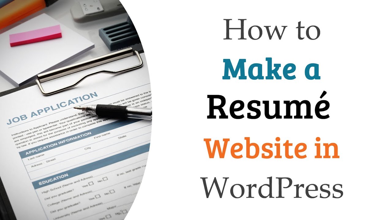 how to make a resume website
