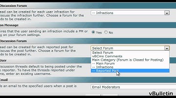 vBulletin - User Infractions & Post Reporting Options
