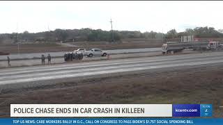 Police chase ends in car crash in Killeen