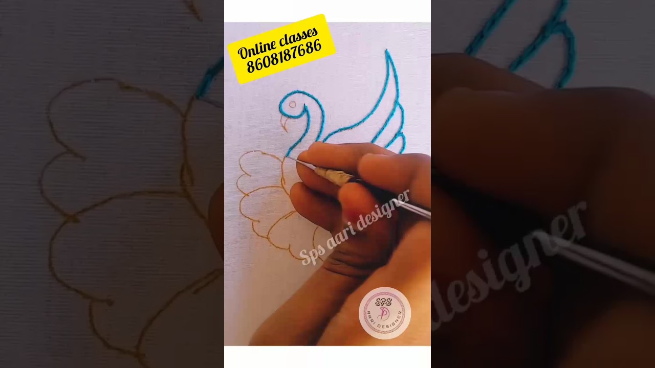 Chain stitch design for aari beginners 