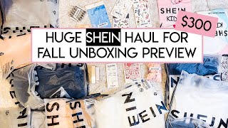 HUGE SHEIN HAUL for Fall 2021 - UNBOXING $300 - Sweatsuits, Joggers, Kids Clothes, Accessories