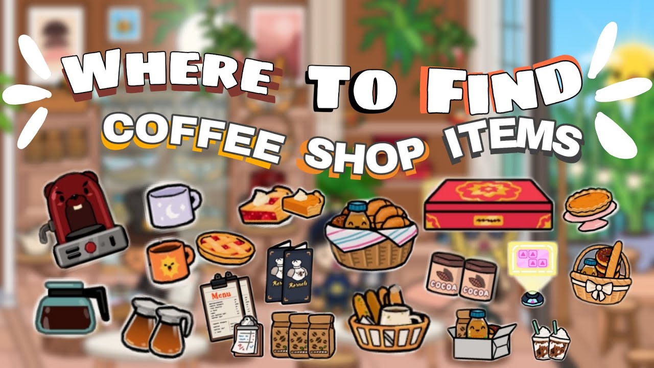 WHERE TO FIND COFFEE SHOP ITEMS ☕🥐🍞 in Toca Life World