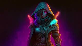 Cyberpunk Girl With Swords Live Wallpaper