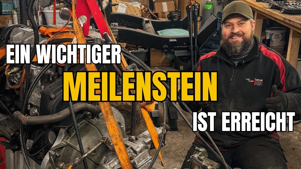 Was ein MEILENSTEIN 🤩 Wir bauen das Volvo C304 Getriebe an den T4 Motor! 🚀