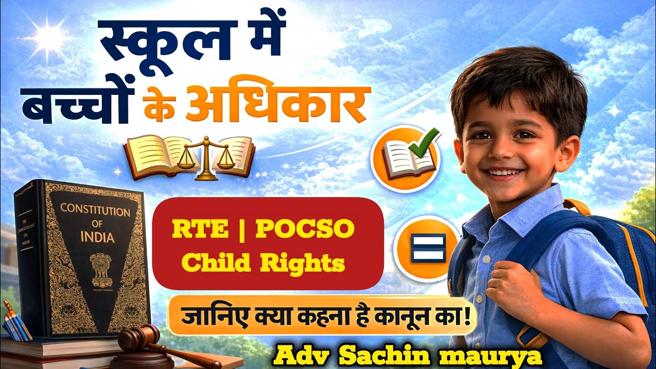 Child Rights in School 👧 बच्चों के अधिकार क्या हैं? | RTE Act & POCSO Explained adv Sachin maurya 