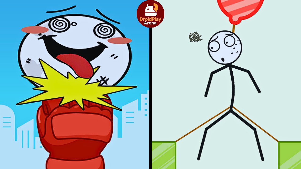 Dangling Man V's Fury Punch Gameplay | Mobile Puzzle Challenge | Droid Play Arena 