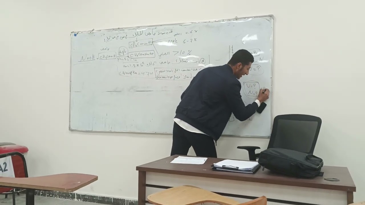 تجربة تحديد نسبة حامض الخليك في نموذج من الخل.