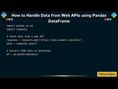 How to Handle Data from Web APIs using Pandas DataFrame