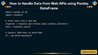 How to Handle Data from Web APIs using Pandas DataFrame