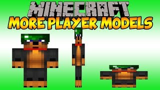 |Minecraft| More Player Models Mod Showcase (Be Skinny, Fats, Short and Tall!)