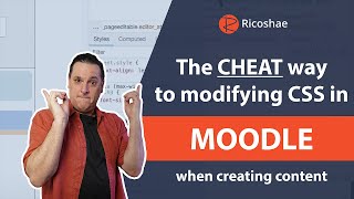 Modifying CSS in Moodle editor the cheat way when creating content