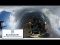 360 Grad – Fallschirmjäger der Bundeswehr im Freifallsprung mit kurzer Freiflugphase