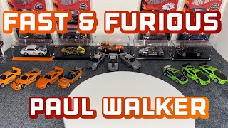 Fast & Furious Paul Walker Hot Wheels Diecast Car Collection!! Supra - Skyline - Eclipse!