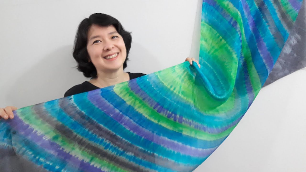 Como fazer tie-dye num lenço de seda