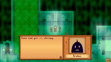 Stardew Valley - Dwarf and Krobus FIGHT! (Cutscene)