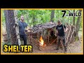 7 vs. Wild Shelter - größer und besser + Rinde - Bushcraft Survival Outdoor image