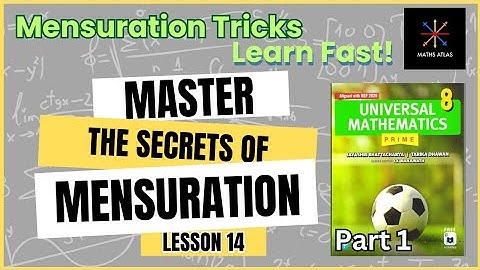 Universal Mathematics Book |Chapter-14 |  Mensuration | Class 8 | Innings 14.1| P-1