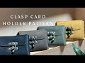 A Clasp Card Holder Leather Pattern/DIY