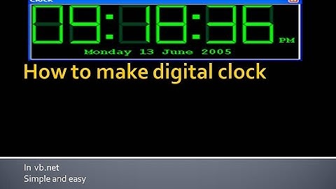 create Digital clock and Calender