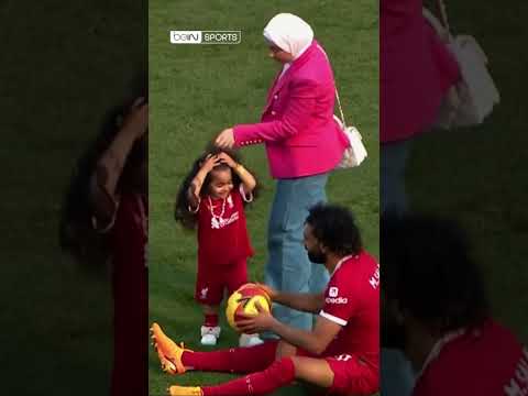 Mo Salah & his daughter pulling each others hair 😆🫶🏼 #LFC #mosalah