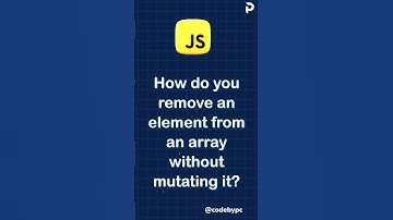 How do you remove an element from an array without mutating it?   #javascript #shorts