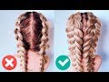 ФРАНЦУЗСКИЕ КОСЫ НАОБОРОТ. Прическа на Последний Звонок. How To: Double Dutch Braid | Hair Tutorial