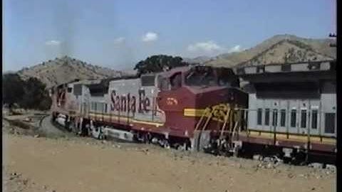 ATSF Warbonnets at Tehachapi Loop 1995