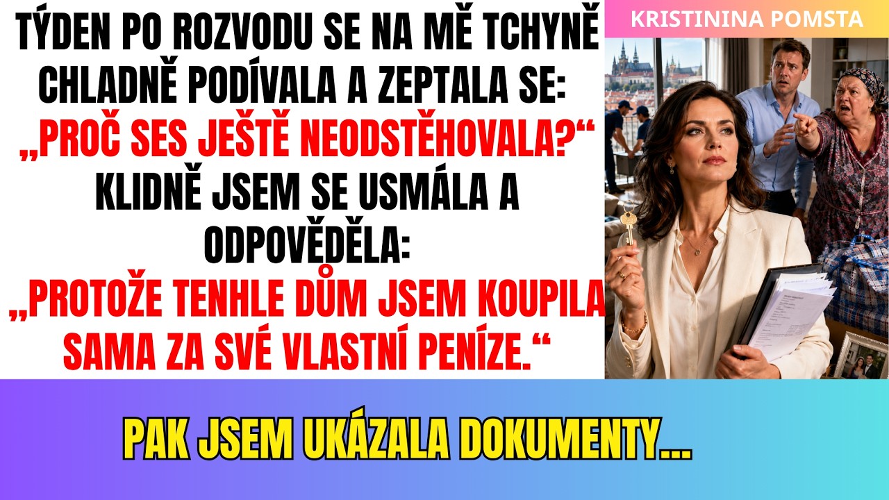 Třetí den po svatbě mě v šest ráno vzbudilo bušení na dveře. Za nimi stála moje tchyně s dvěma stěhováky a prohlásila, že se k nám stěhuje natrvalo. Pak si sedla ke stolu, vytáhla starý sešit a...