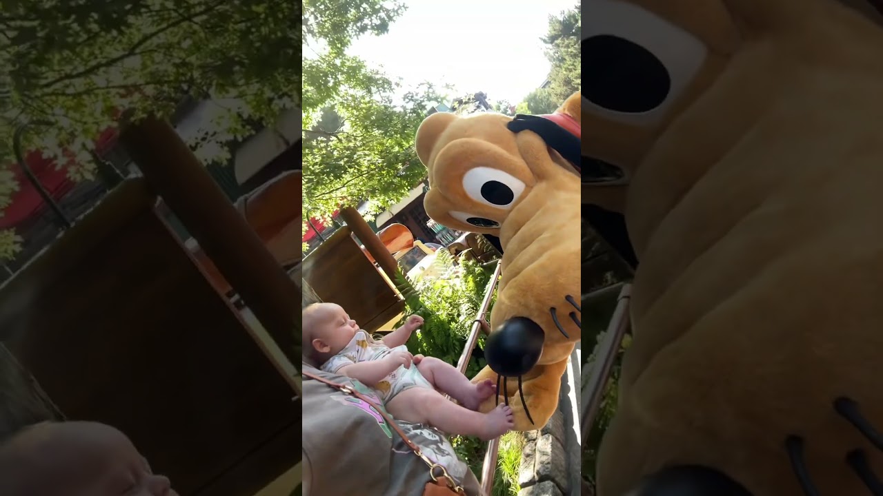 NEWBORN Baby Meets Pluto 😍 