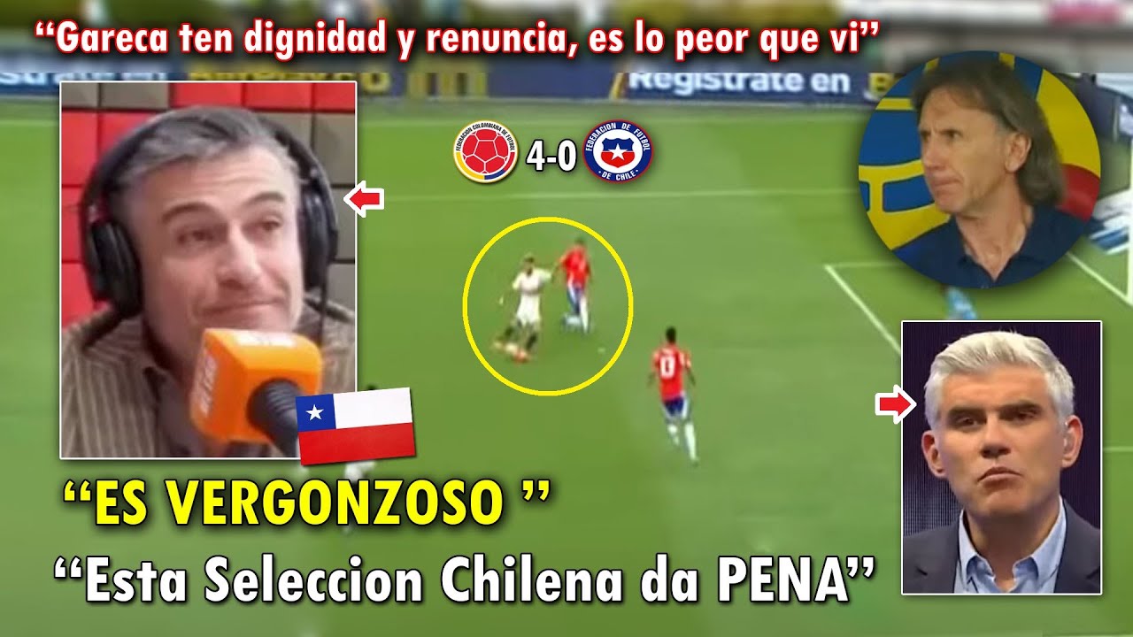 "ESTAMOS ELIMINADOS" PERIODISTAS CHILENOS REACCIONARON ASI A LA GOLEADA de COLOMBIA VS CHILE 4-0 HOY