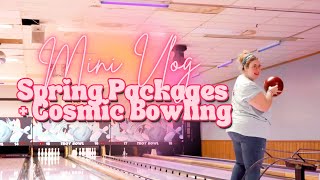 MINI OHIO VLOG: Spring Amazon Packages + Cosmic Bowling With The Fam || Cassandra Joy